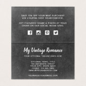 Bois rustique et dentelle Merci en damier (Inside Unfolded)