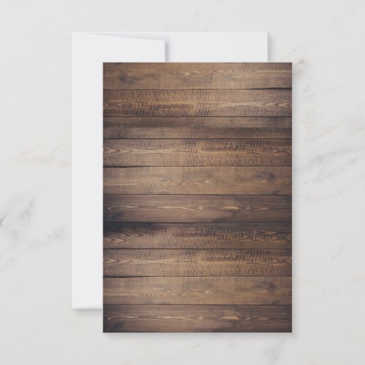 Bois rustique et dentelle RSVP avec option de chan (Dos)