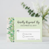 Bois rustique et Faire-part de mariage Eucalyptus  (Debout devant)