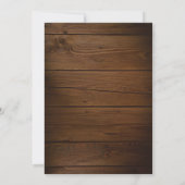 Bois rustique et Faire-part de mariage succulent (Dos)