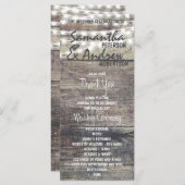 Bois rustique et lampes à cordes Programme de mari (Devant / Derrière)