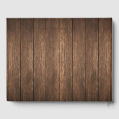 Bois rustique et livre d'hôtes de coeur gravé (Verso)