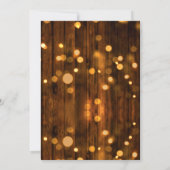 Bois rustique et lumières Invitation de la partie (Dos)