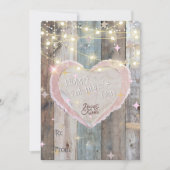 Bois rustique et lumières Joyeux Valentines Carte  (Devant)