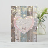 Bois rustique et lumières Joyeux Valentines Carte  (Debout devant)