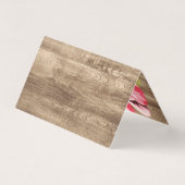 Bois rustique et Merci Hibiscus rose peint (Back)