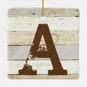 Bois rustique et ornement en céramique lettre (Dos)