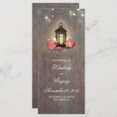 Bois rustique et programmes de mariage Vintage lan (Devant / Derrière)