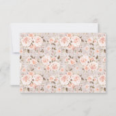 Bois rustique et Rose Chabby Mariage Merci Photo (Dos)