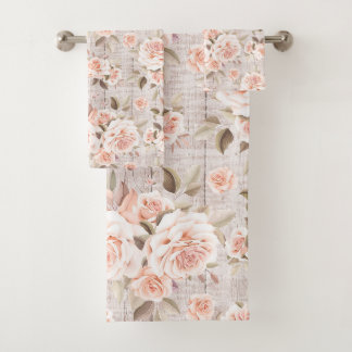 Bois rustique et Roses Vintages Chic de shabby rom