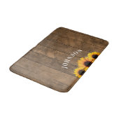 Bois rustique et tournesols Tapis de bain personna (Angle)