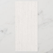 Bois rustique et verdure menu mariage (Dos)