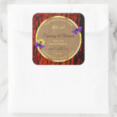 Bois rustique Étiquettes de papillons violets Or (Sac)