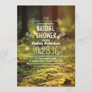 bois rustique extérieur invitations de douche de n