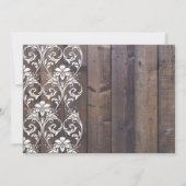Bois rustique Faire-part de mariage Floral (Dos)