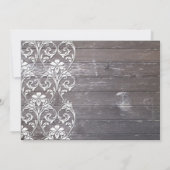 Bois rustique Faire-part de mariage Floral (Dos)