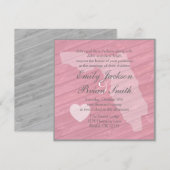 Bois rustique Floride invitation de mariage rose (Devant / Derrière)