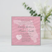Bois rustique Floride invitation de mariage rose (Debout devant)