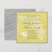 Bois rustique Floride invitations de mariage jaune (Devant / Derrière)