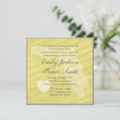 Bois rustique Floride invitations de mariage jaune (Debout devant)