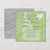 Bois rustique Idaho invitations de mariage vert (Devant / Derrière)