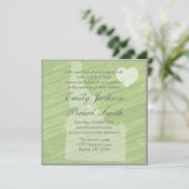 Bois rustique Idaho invitations de mariage vert (Debout devant)