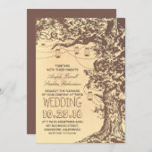 Bois rustique & jarres de mason invitations de mar (Devant / Derrière)