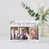 Bois Rustique Joyeux Noël 3 Photo Fêtes Carte de V (Debout devant)