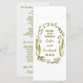 bois rustique laurier aquarelle programmes de mari (Devant / Derrière)