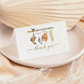 Bois rustique ligne de linge Pêche Merci bébé