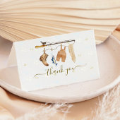 Bois rustique ligne de linge Pêche Merci bébé