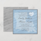 Bois rustique Louisiane invitations de mariage ble (Devant / Derrière)