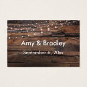 Bois rustique & Lumières Mariage RSVP Insertions e (Dos)