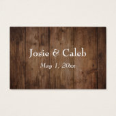 Bois rustique & Mariage de script RSVP Insertions (Dos)