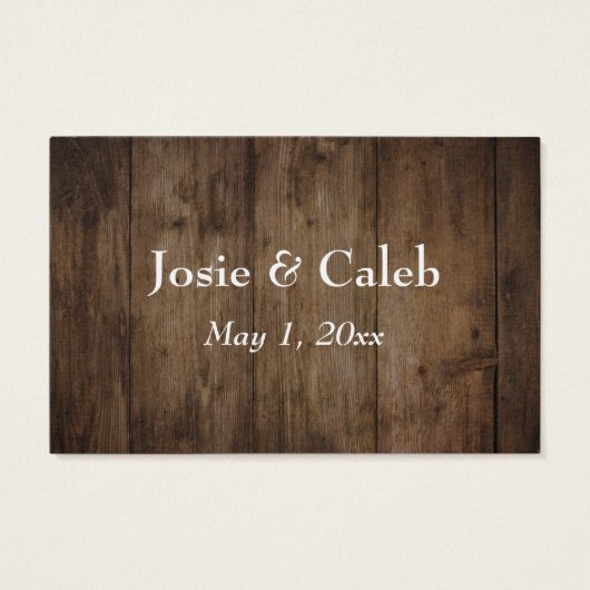 Bois rustique & Mariage de script RSVP Insertions (Dos)