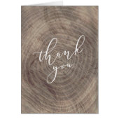 Bois rustique merci - carte pliée (Devant)