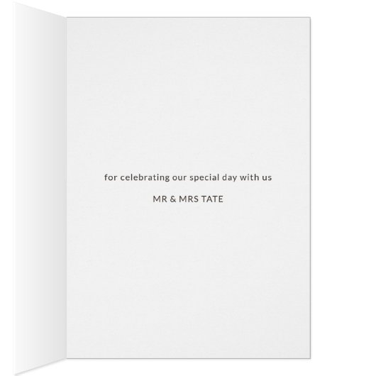 Bois rustique merci - carte pliée (Intérieur (Droit))