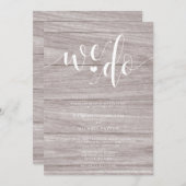 Bois rustique Nous faisons Faire-part de mariage (Devant / Derrière)