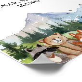 Bois rustique panneau de baby shower du livre d'or (Coin)