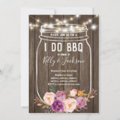 bois rustique, pot, j'invite barbecue invitation f (Devant)