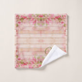 bois rustique, réception de mariage, monogramme fa (Gant de toilette)