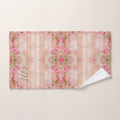 bois rustique, réception de mariage, monogramme fa (Serviette à main)