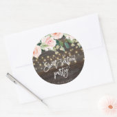 bois rustique rose floral doux 16 sticker (Enveloppe)