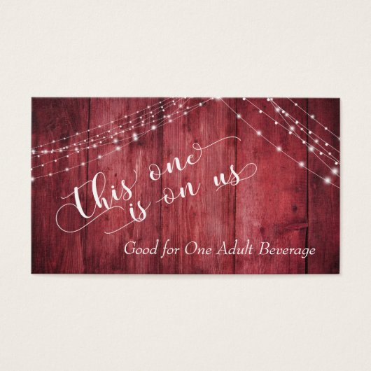 Bois rustique rouge & cordes de lumière, Billets d (Devant)