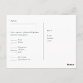 Bois rustique RSVP avec Modèle de menu (Dos)