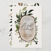 Bois rustique slice virtuel nuptiale invitation