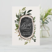 Bois rustique slice virtuel nuptiale invitation (Debout devant)