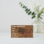 Bois rustique sur tout le Carte de visite des État (Debout devant)