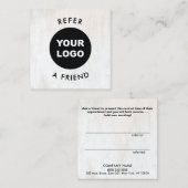 Bois simple Ajouter votre logo Carte de référence  (Devant / Derrière)