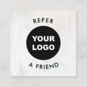 Bois simple Ajouter votre logo Carte de référence (Devant)